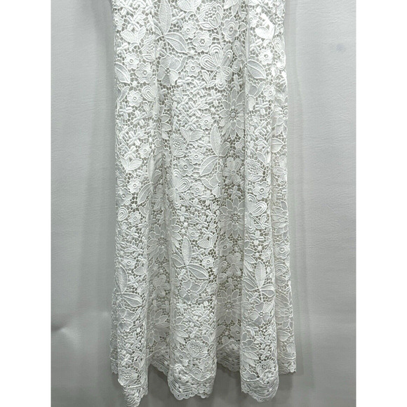Generation Love Womens Rosie Dress Floral Lace Overlay V-Neck White Size M? NWOT - Picture 3 of 12